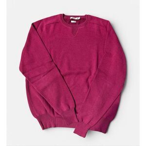Peter Millar Crewneck Sweater Medium Pink Wool Cotton Blend MF13S80 Luxury Golf